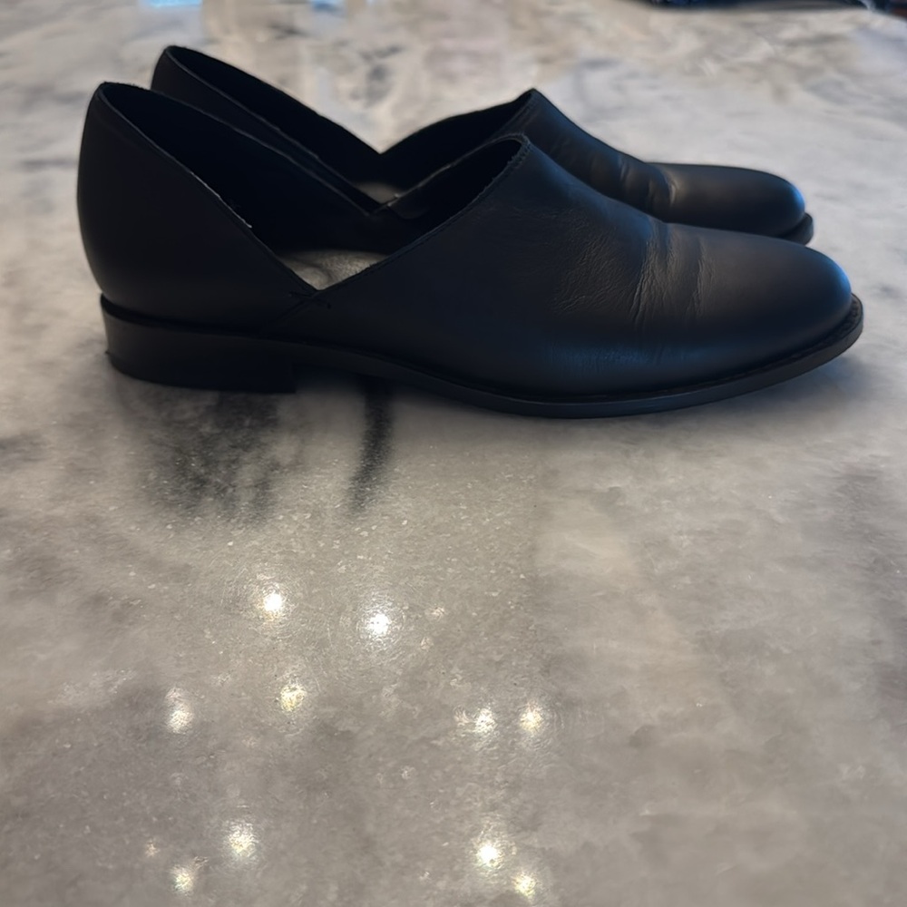 Elieen Fisher Allen Smooth Leather Loafers Slip On Shoes Black 7.5 - Picture 4 of 10